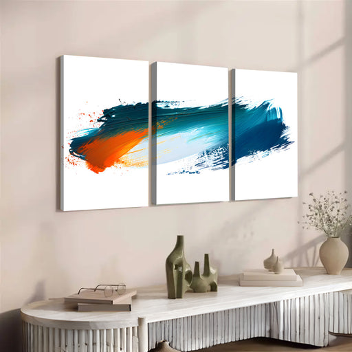 Custom Modern Art Triptych for Living Room by POD Creations