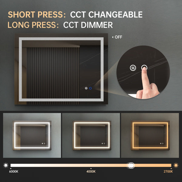 LED Bathroom Mirror with Touch Control & Anti-Fog | Luxurious Upgrade for Home