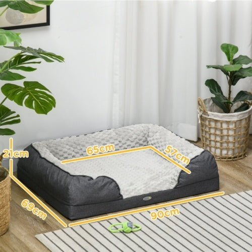 Calming Dog Bed for Medium Pups - PawHut Comfort Haven