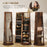360° Swivel Jewelry Armoire - Rustic Brown Storage for Any Space