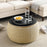 Natural 2-in-1 Ottoman & End Table – Stylish Storage Solution