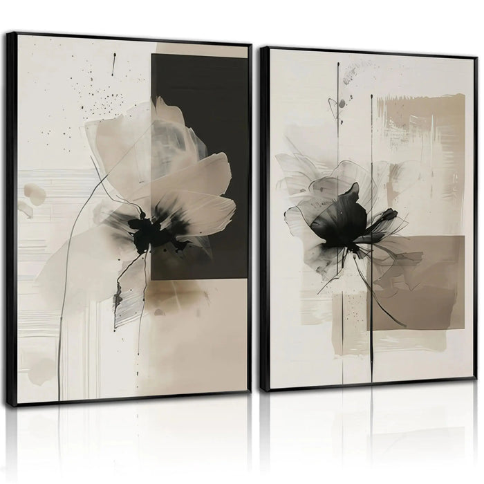 Neutral Floral Wall Art Set HomeWares Hub