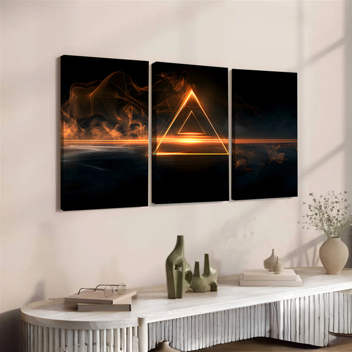 Custom Modern Art Triptych for Living Room by POD Creations