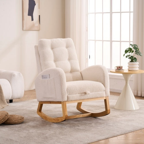 Caramel Rocking Chair with Footrest - Cozy Bliss by LY-5104