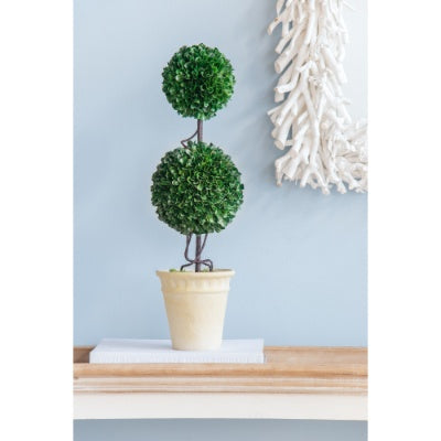 Mini Faux Boxwood Topiaries - Lush Decor for Any Space