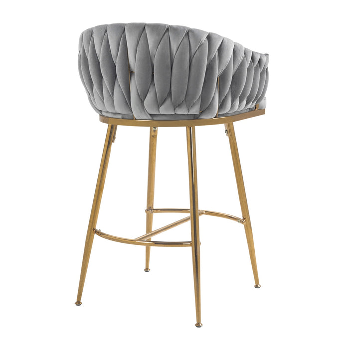 Chic Velvet Bar Stools Set - Ultimate Comfort for Modern Spaces