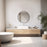 Elegant 20-Inch Black Circular Wall Mirror by ZHUMI - Stylish & Durable for Modern Spaces
