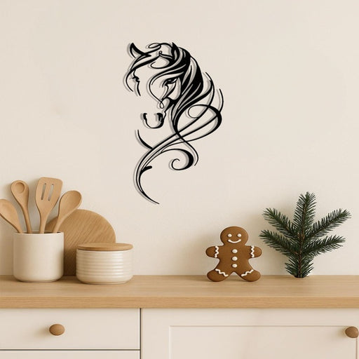 Horse Metal Wall Art - Unique Vintage Decor for Farmhouse Style