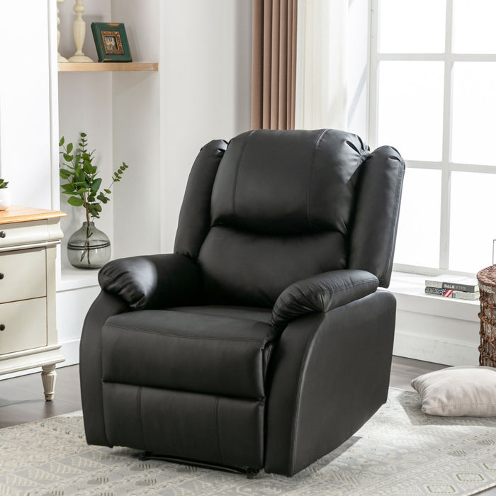 Elderly Recliner Chair – Adjustable Comfort & Storage – Black