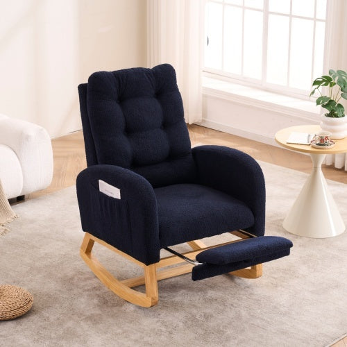 Caramel Rocking Chair with Footrest - Cozy Bliss by LY-5104