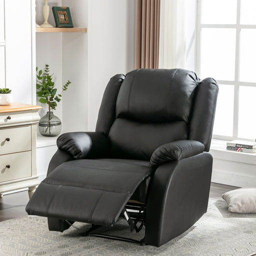Elderly Recliner Chair – Adjustable Comfort & Storage – Black