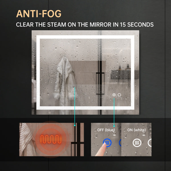 LED Bathroom Mirror with Touch Control & Anti-Fog | Luxurious Upgrade for Home