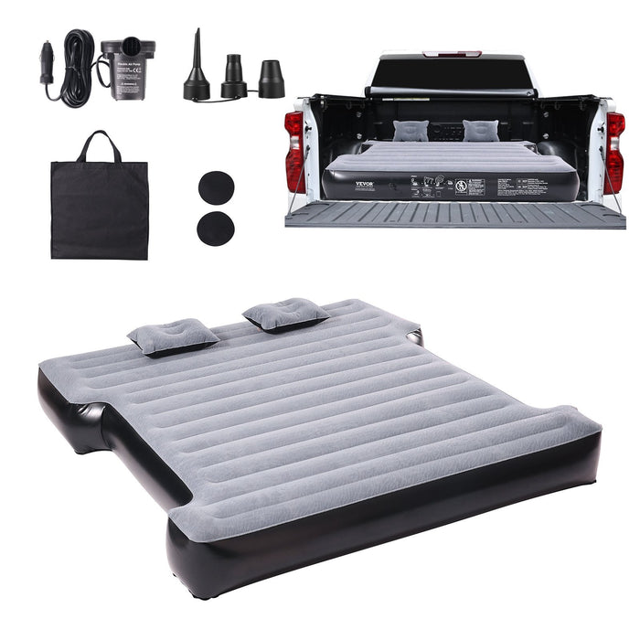 Truck Bed Air Mattress, For 5.5-5.8 Ft Full Size Short Truck Beds, Inflatable Air Mattress Camping Bed With 12V Air  2 Pillows, Carry Bag, For Silverado, RAM, F Series, Sierra, Titan, Tundra