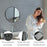 Elegant 20-Inch Black Circular Wall Mirror by ZHUMI - Stylish & Durable for Modern Spaces