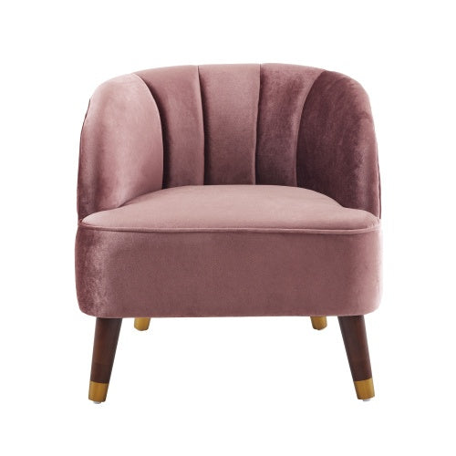 Velvet Barrel Accent Chair - Cozy Style for Modern Spaces
