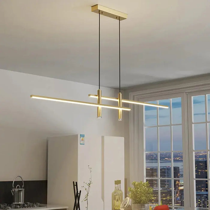 Modern Linear Pendant Light – Minimalist Nordic LED Dining Table Chandelier HomeWares Hub