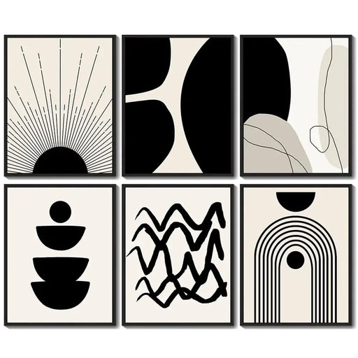 Boho Wall Art Essence Geometric Wall Art - Black Framed 11x14in HomeWares Hub