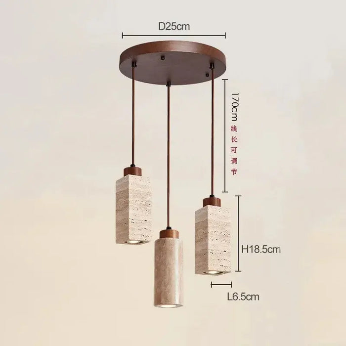 Japanese Wabi Sabi Yellow Marble Chandelier - E27 Pendant Lamp HomeWares Hub