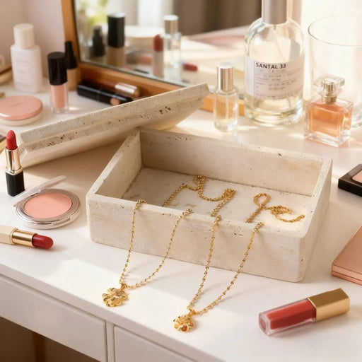 Natural Marble Organizer Tray by Travertine - Elegant Storage HomeWares Hub