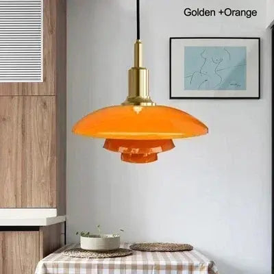 Danish Designer Dish Glass Pendant Light - Three-Layer Fixture homewares