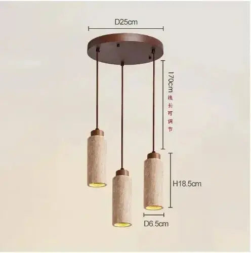 Japanese Wabi Sabi Yellow Marble Chandelier - E27 Pendant Lamp HomeWares Hub