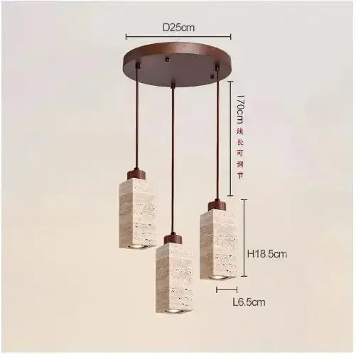 Japanese Wabi Sabi Yellow Marble Chandelier - E27 Pendant Lamp HomeWares Hub