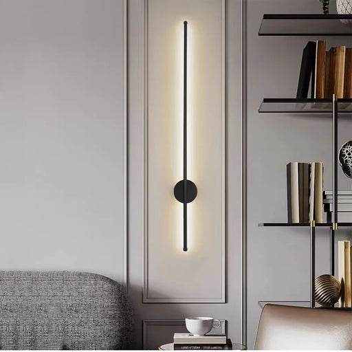 Modern LED Wall Light by HomeWares - 40/55cm, Black/Gold