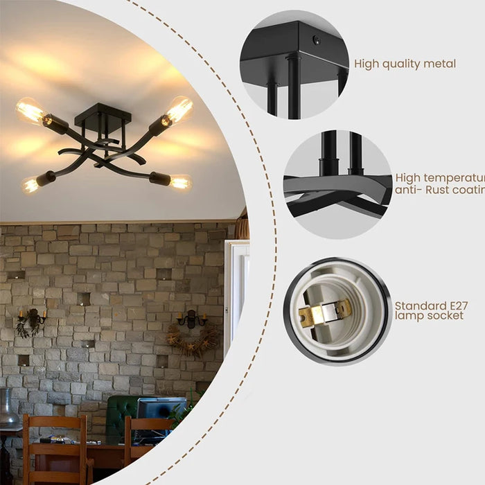 Nordic Minimalist LED Ceiling Light Fixture, Modern Design