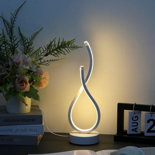 White LOVE Gesture Desktop Lamp - USB, 3 Color Modes