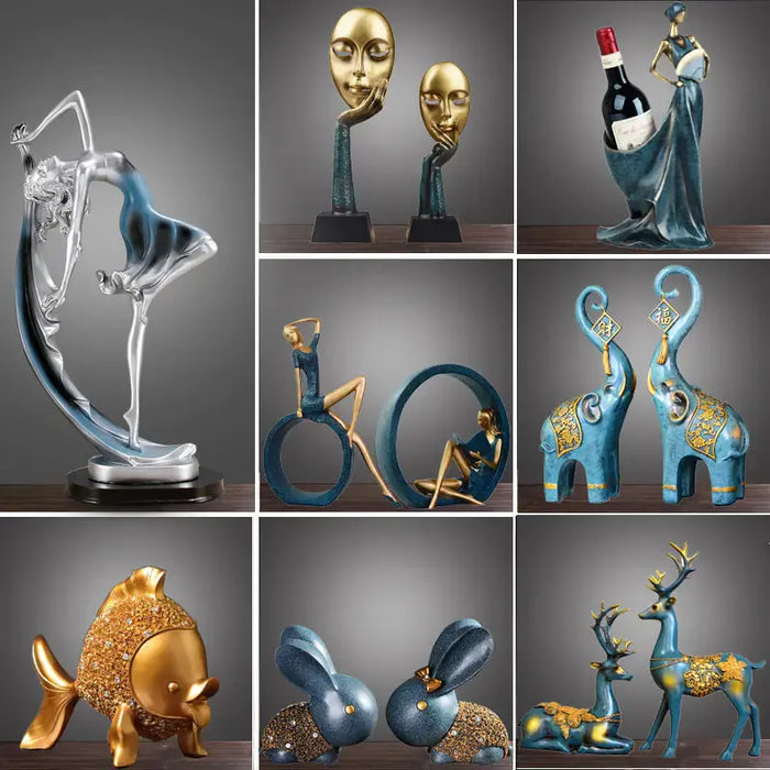 Contemporary Sculpture Resin Accent HomeWares Hub