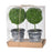 Mini Faux Boxwood Topiaries - Lush Decor for Any Space