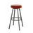Rust Faux Velvet Bar Stool Set - Stylish Comfort for Chic Spaces