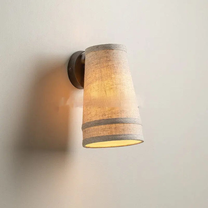 Wabi-Sabi Linen Wall Sconce – Minimalist Ambient Lighting HomeWares – Modern Lighting & Ambience