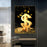 "Abstract Gold Coin Canvas Art - Stylish Decor for Trendsetters"