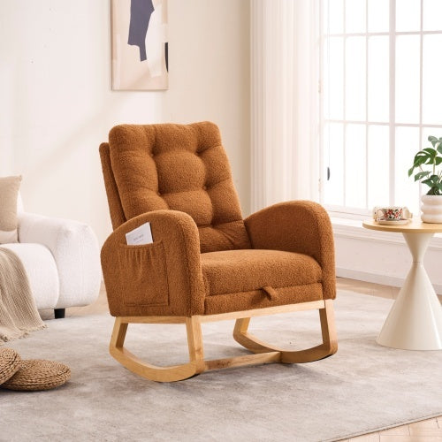 Caramel Rocking Chair with Footrest - Cozy Bliss by LY-5104