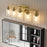 Gold 5 Light Vanity Light With Clear Glass Shade, Modern Iron Bathroom Wall Fixture For Bathroom & Dresser - No Bulbs Unavailable Platform- Temu
