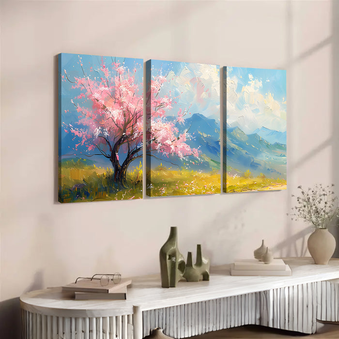 Custom Modern Art Triptych for Living Room by POD Creations