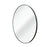 32" Black Metal Framed Round Bathroom Mirror – Modern Elegance