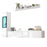 Modern LED TV Wall Unit Set - Stylish White Furniture for Living Rooms