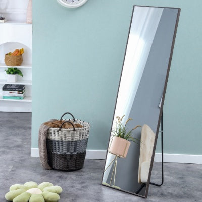 Elegant Gray Full-Length Mirror - Stylish & Safe Reflection
