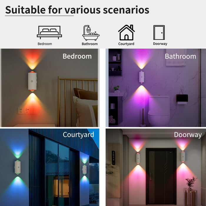 Vibrant LED Wall Lamp - Cozy Ambiance for Home by homewareshub