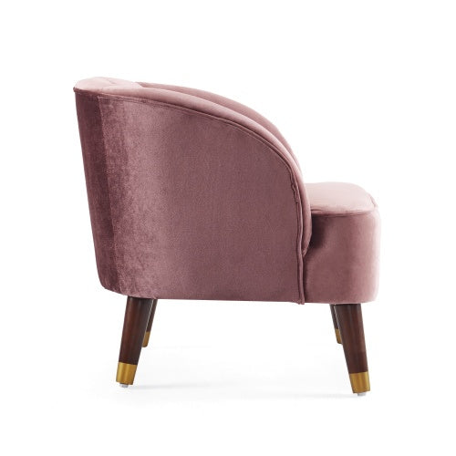 Velvet Barrel Accent Chair - Cozy Style for Modern Spaces