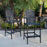 Dark Grey Acacia Wood Bar Stool - Stylish Patio Comfort