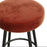 Rust Faux Velvet Bar Stool Set - Stylish Comfort for Chic Spaces
