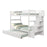 Twin Bunk Beds With Trundle & Stairway Storage In White