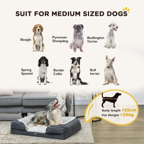 Calming Dog Bed for Medium Pups - PawHut Comfort Haven