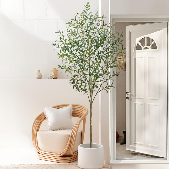 Elegant Tall Artificial Olive Tree - Tranquility for Your Home
