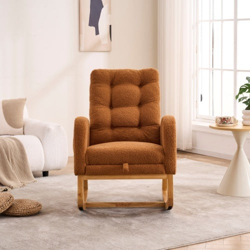 Caramel Rocking Chair with Footrest - Cozy Bliss by LY-5104