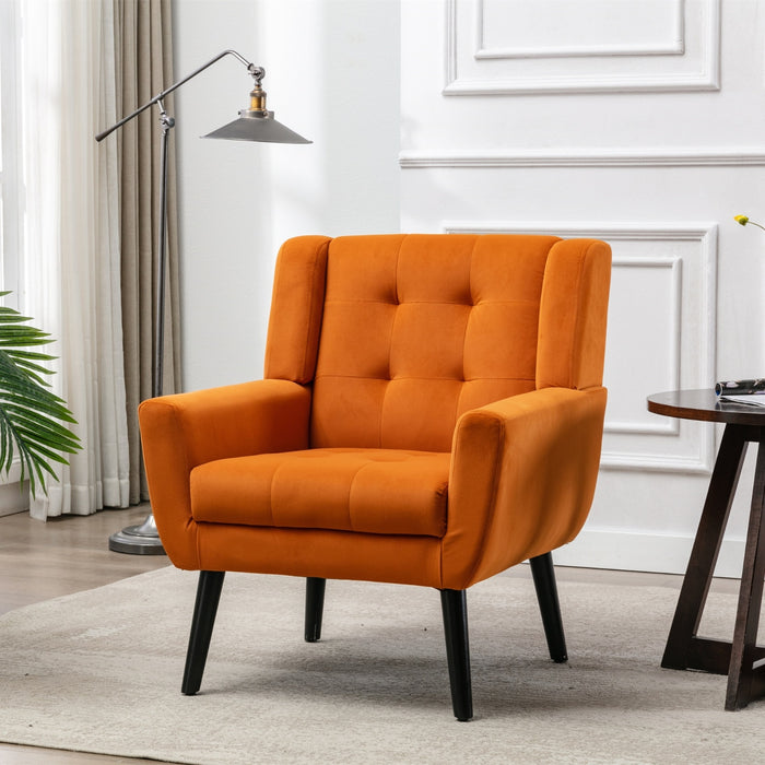 Modern Velvet Ergonomic Accent Chair - Cozy Style for Home