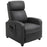 HOMCOM Recliner Armchair, Massage Faux Leather Push Back Reclining Chair With Adjustable Leg Rest, Side Pocket, For Home Living Room Theatre, Black